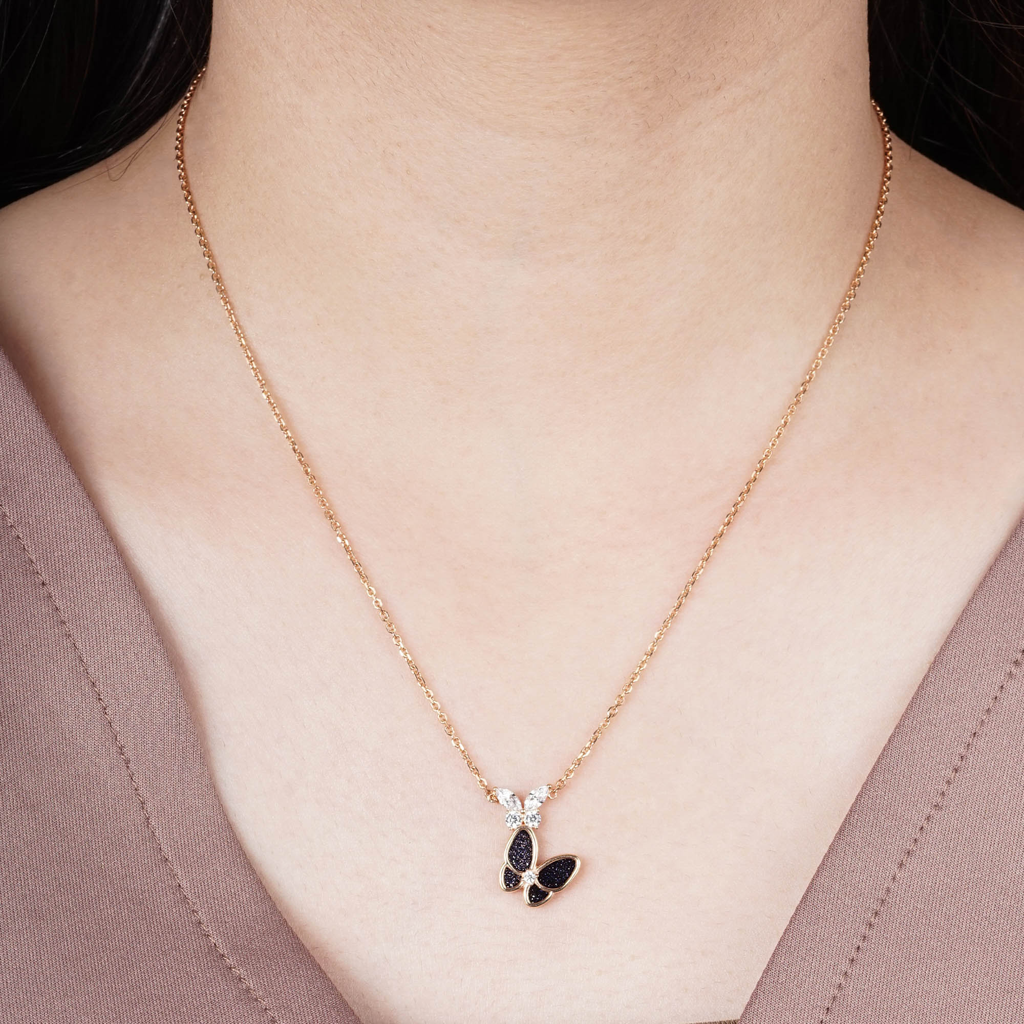 Rania Gold Necklace - Milky Way - Juene Jewelry