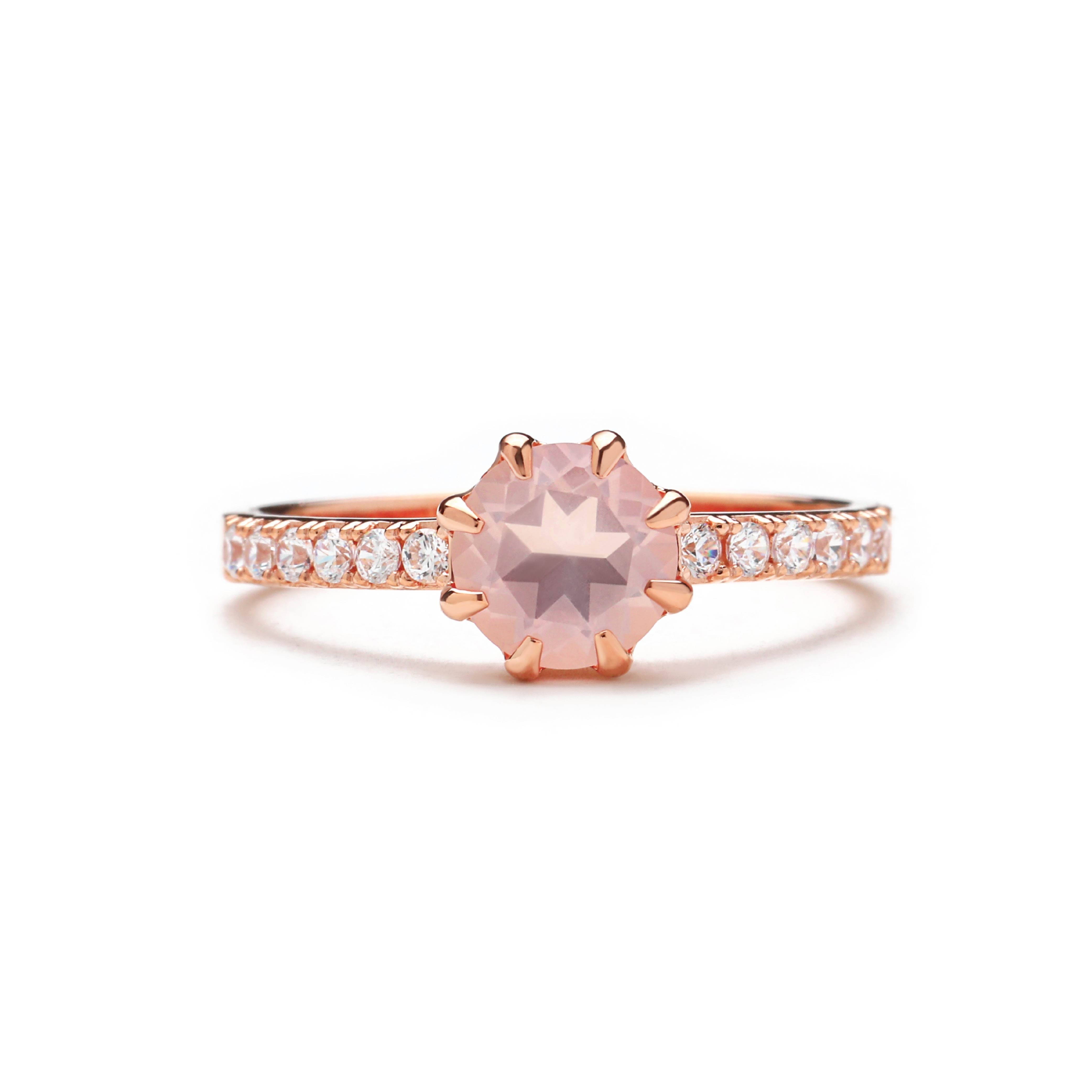 Rosequartz Rings 04 - Juene Jewelry