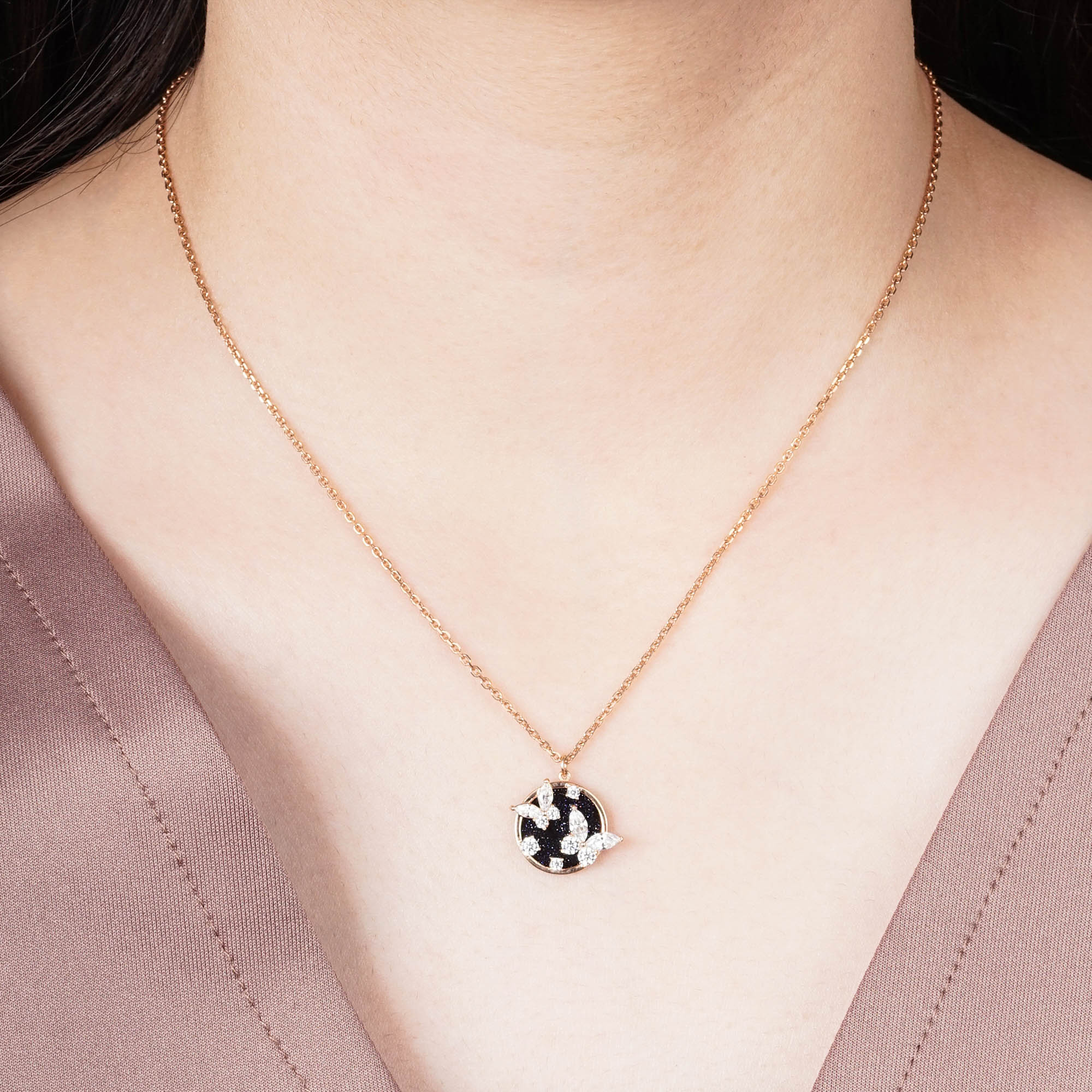 Skyla Gold Necklace - Milky Way - Juene Jewelry