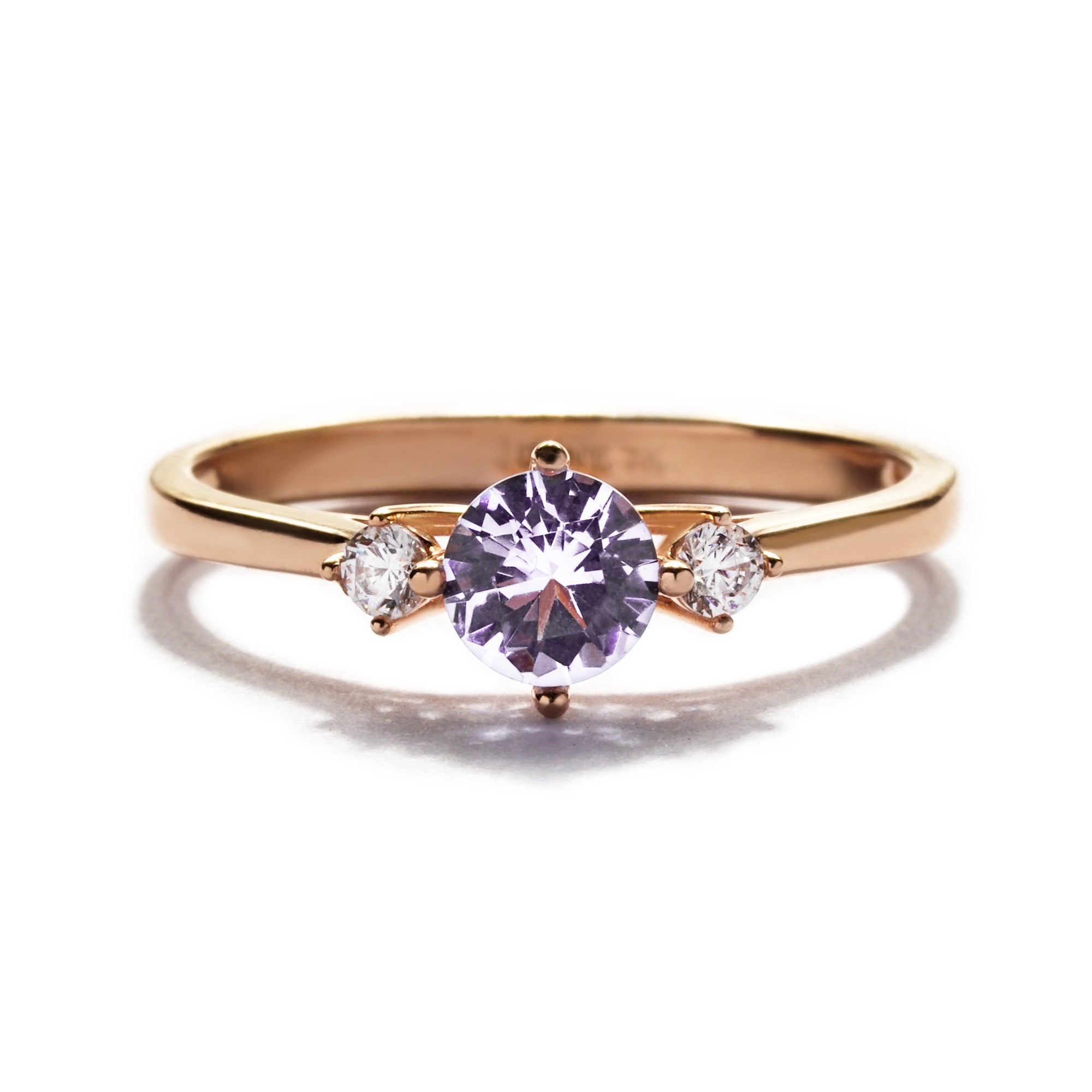 Yola Gold Ring - Violet