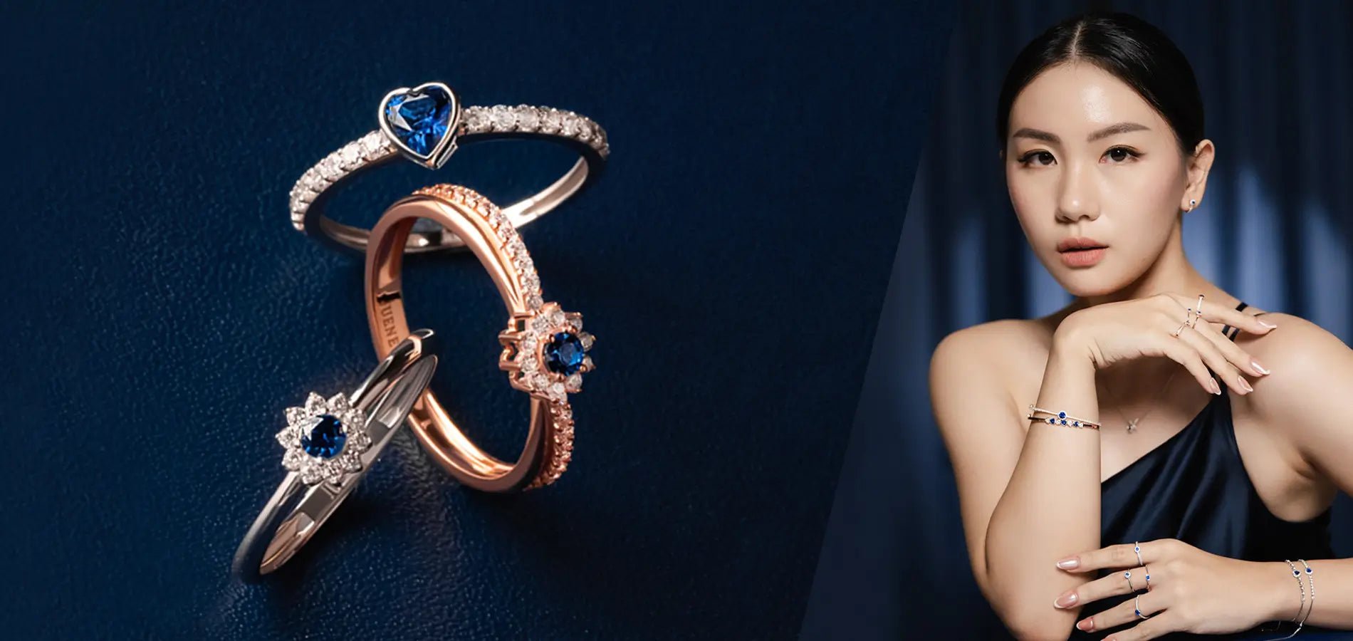 Moonveil Collection, Perhiasan Emas Terinspirasi Blue Sapphire Elegan Dengan Harga Terjangkau - Juene