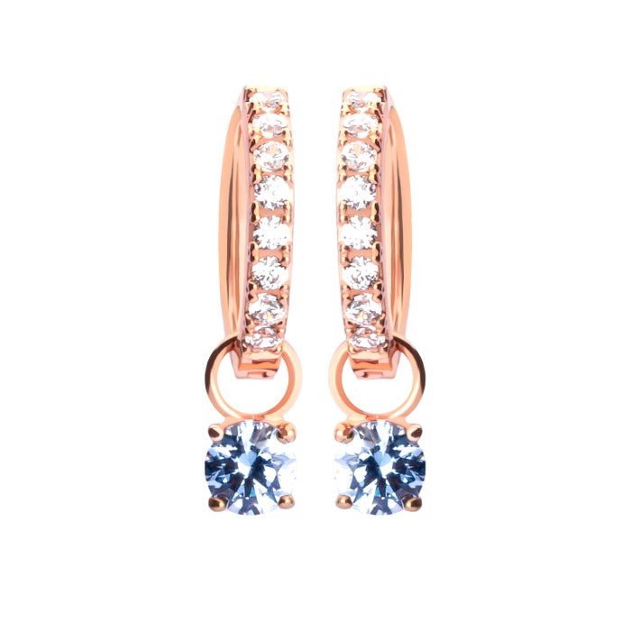 Anting Emas 7k - Aqua Hoops Gold Earring - The Shades Collection - Juene Jewelry - Juene