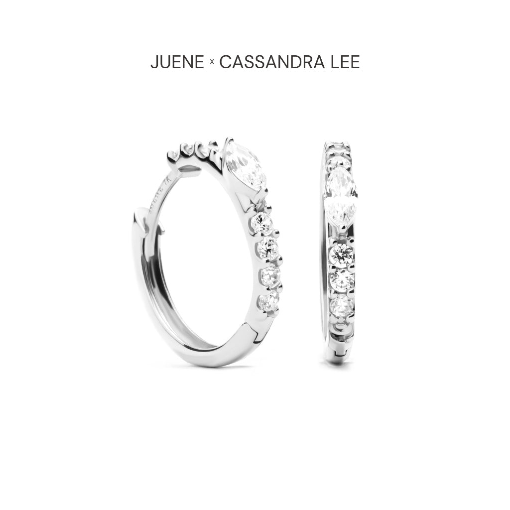 Anting Emas 7k - Bliss Gold Hoops Earring - Juene x Cassandra Lee Enchanted Collection - Juene Jewelry - Juene