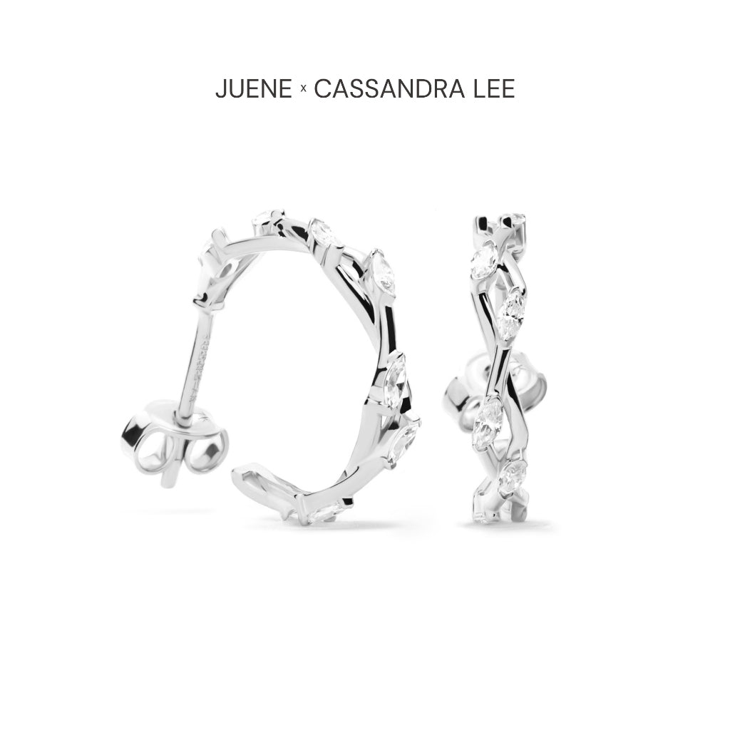 Anting Emas 7k - Wavey Gold Stud Earring - Juene x Cassandra Lee Enchanted Collection - Juene Jewelry - Juene