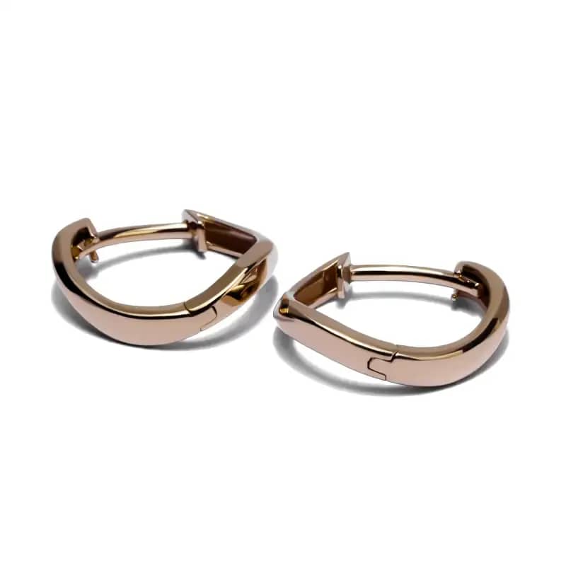 Anting Hoops Emas 7k - Curvey Gold Earring - Luxxe 03 Collection - Juene Jewelry - Juene
