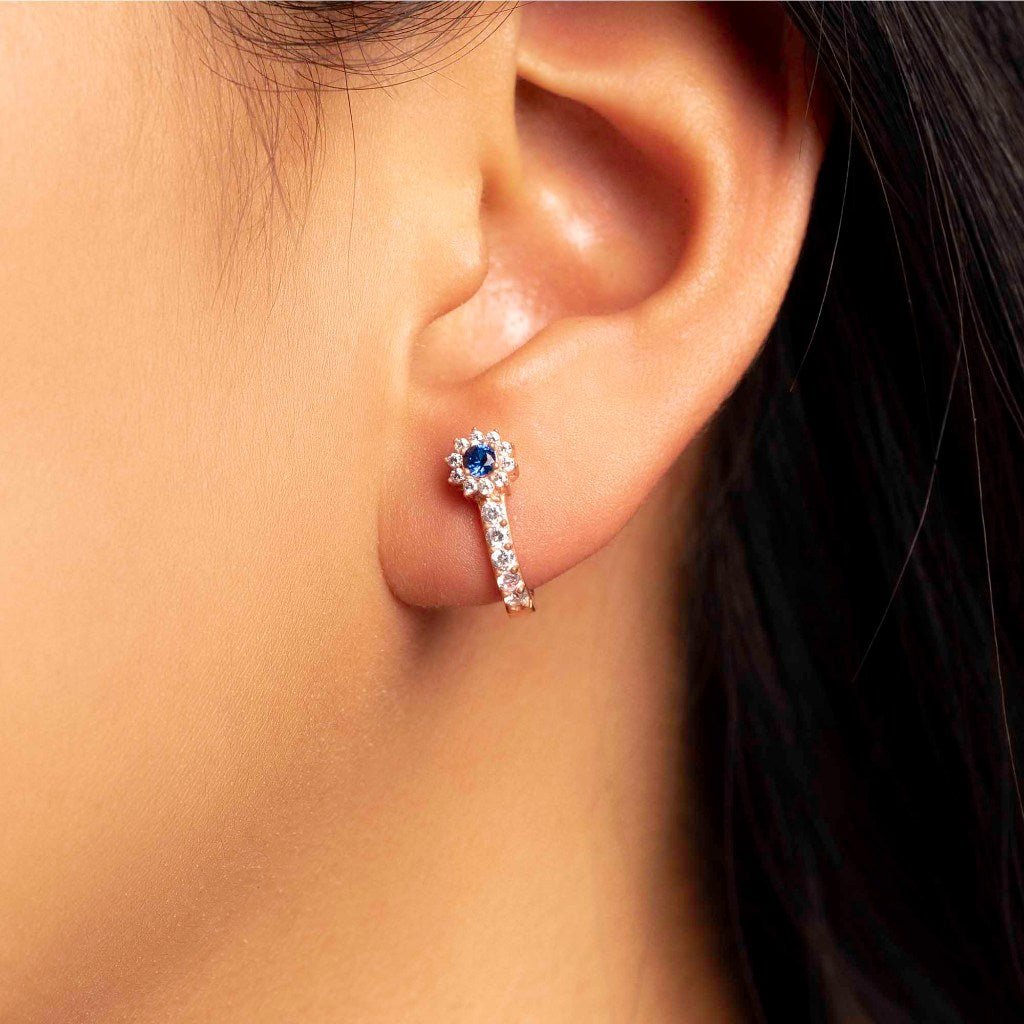 Anting Hoops Emas 7k - Laina Gold Earring - Moonveil Collection - Juene Jewelry - Juene