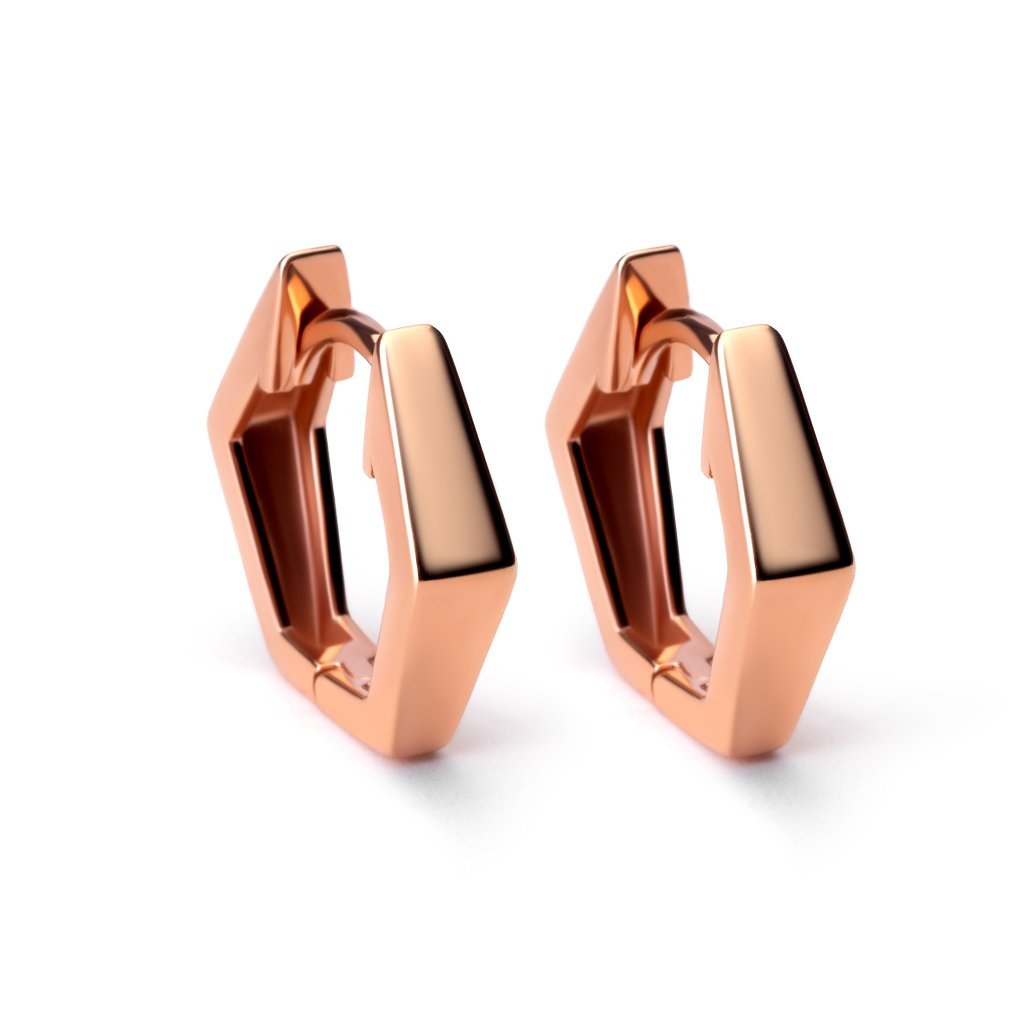 Anting Hoops Emas 8K - Lilo Gold Earring - Terra Collection - Juene Jewelry - Juene