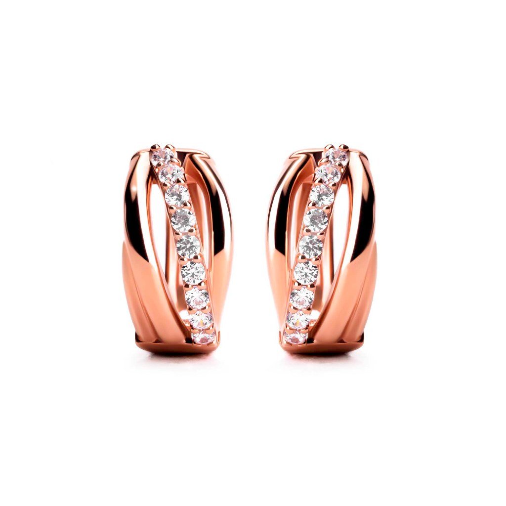 Anting Hoops Emas 8K - Nesya Gold Earring - Savara Collection - Juene Jewelry - Juene