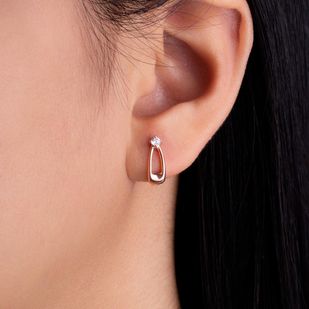 Anting Hoops Emas 8K - Revi Gold Earring - Viviene Collection - Juene Jewelry - Juene