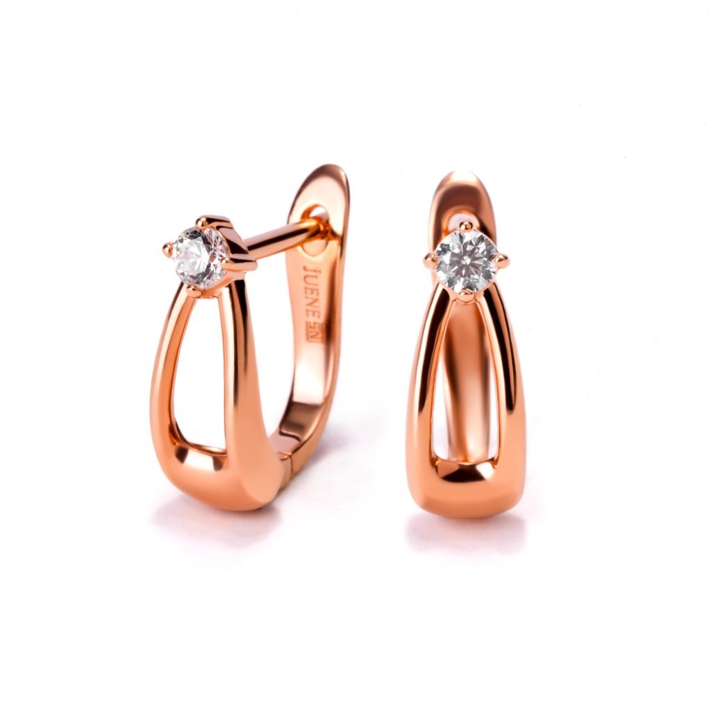 Anting Hoops Emas 8K - Revi Gold Earring - Viviene Collection - Juene Jewelry - Juene