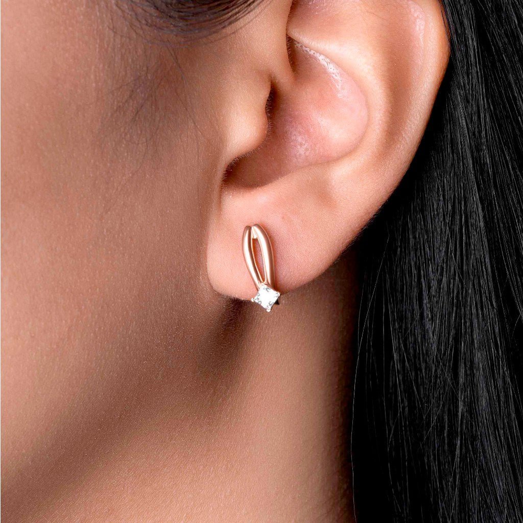 Anting Hoops Emas 8K - Wina Gold Earring - Flux Collection - Juene Jewelry - Juene Jewelry