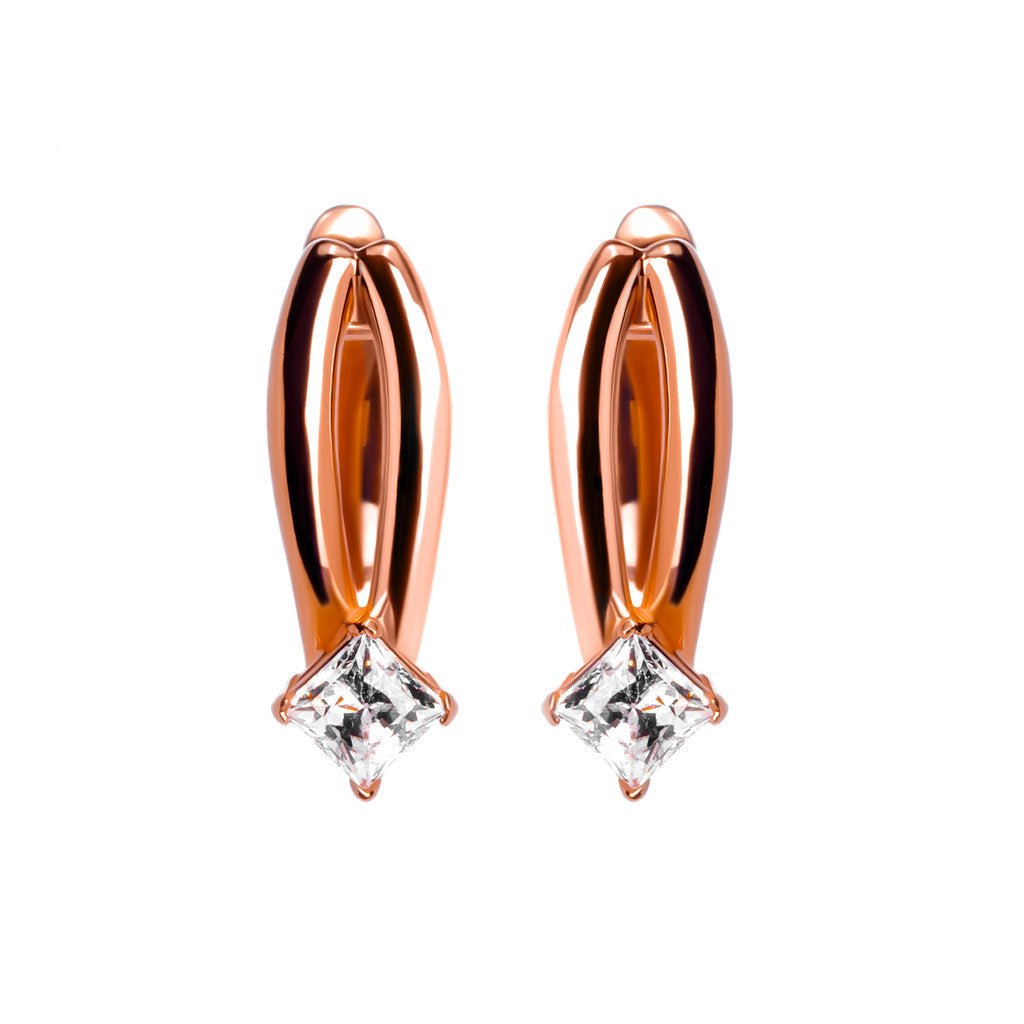 Anting Hoops Emas 8K - Wina Gold Earring - Flux Collection - Juene Jewelry - Juene Jewelry