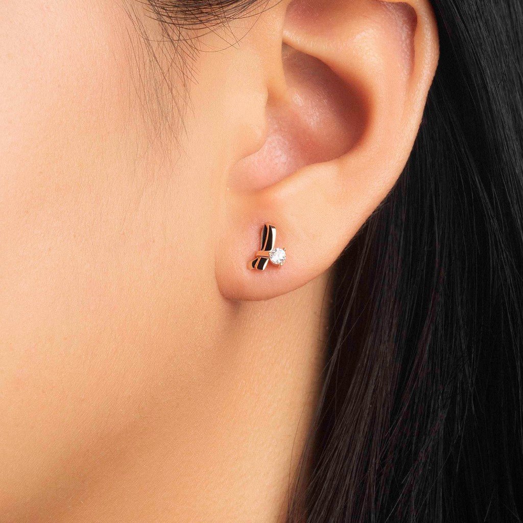 Anting Stud Emas 7k - Liana Gold Earring - Luxxe 02 Collection - Juene Jewelry - Juene