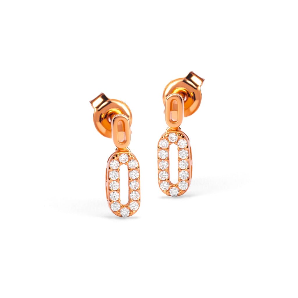 Anting Stud Emas 7k - Link Gold Stud Earring - Alaina Collection - Juene Jewelry - Juene
