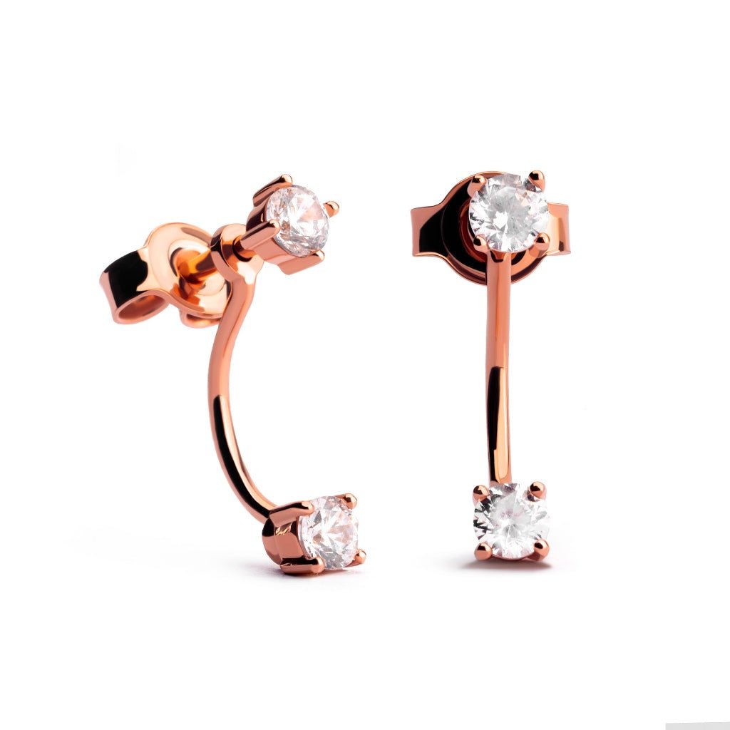 Anting Stud Emas 7k - Nesa Gold Earring - Luxxe 02 Collection - Juene Jewelry - Juene
