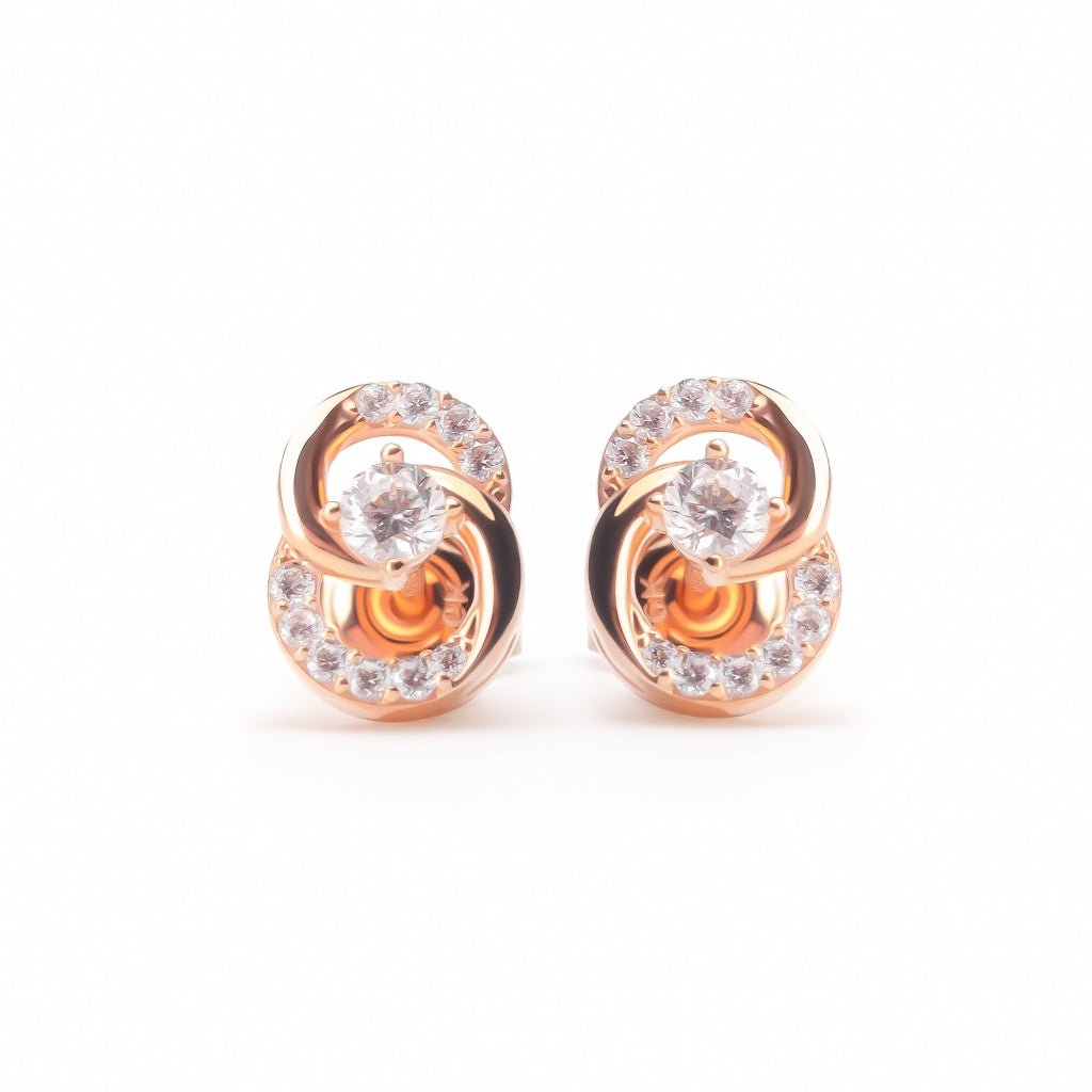 Anting Stud Emas 7k - Raina Gold Earring - Eternal Collection - Juene Jewelry - Juene