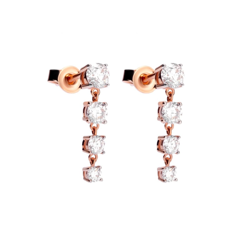 Anting Stud Emas 7k - Rona Gold Earring - Glacia Collection - Juene Jewelry - Juene