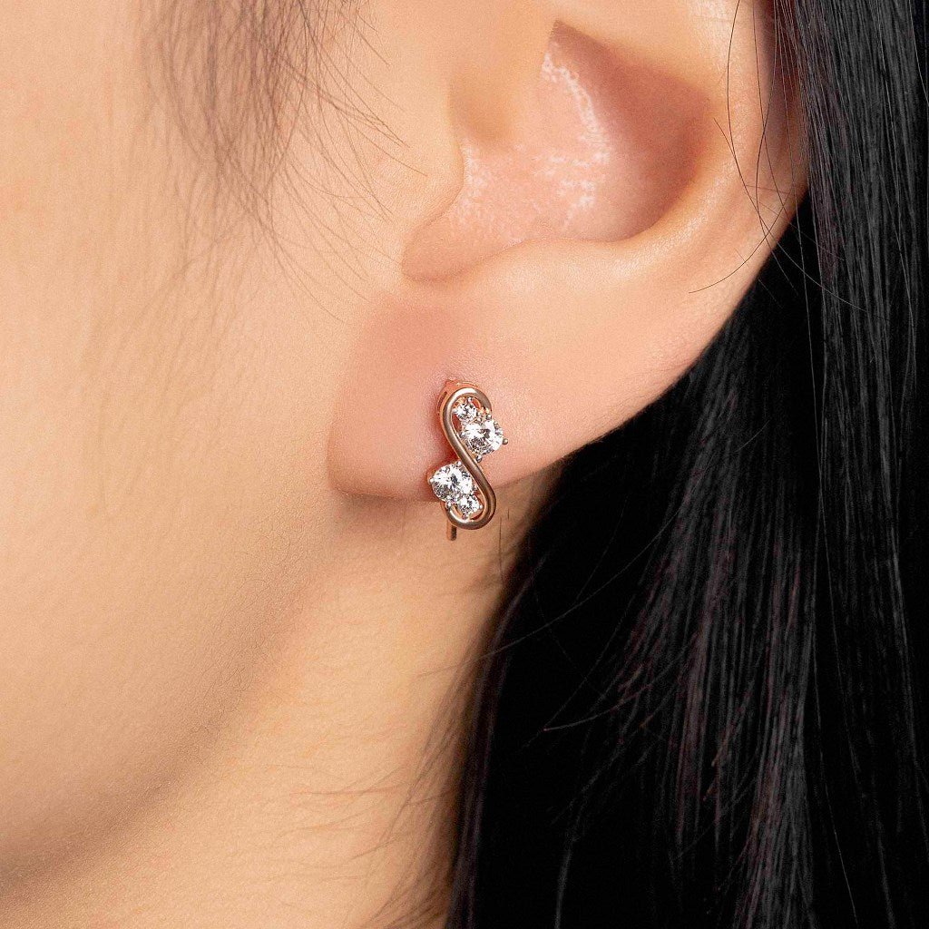 Anting Stud Emas 7k - Swara Gold Earring - Glacia Collection - Juene Jewelry - Juene