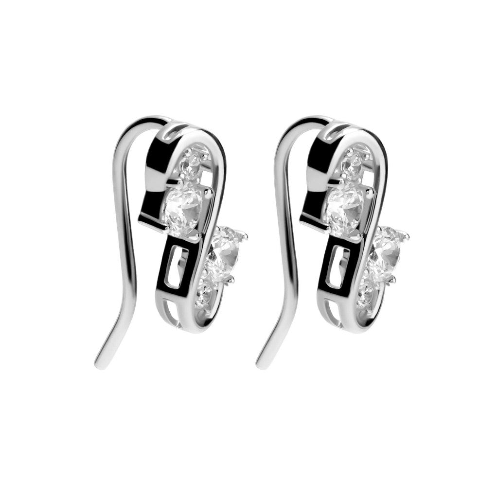 Anting Stud Emas 7k - Swara Gold Earring - Glacia Collection - Juene Jewelry - Juene