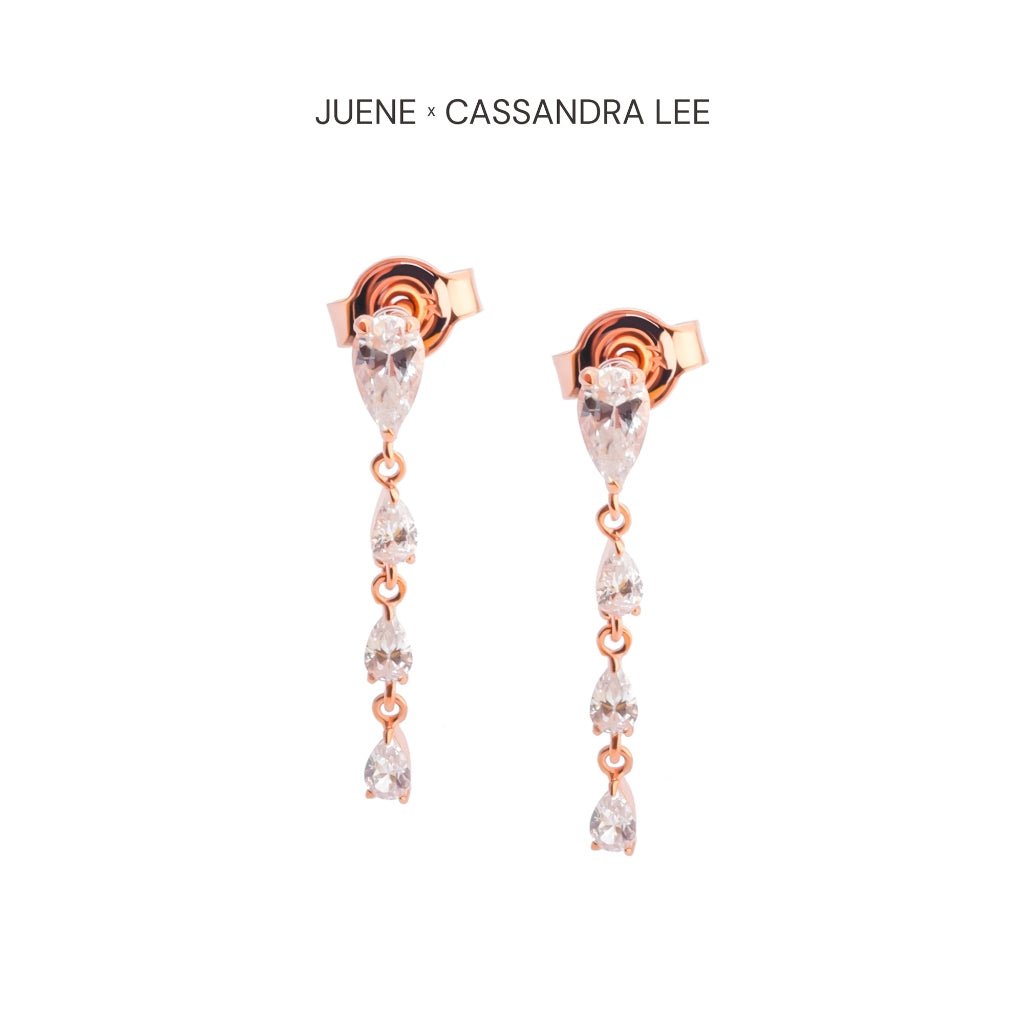 Anting Stud Emas 7k - Tale Gold Earring - With Love Collection - Cassandra Lee x Juene Jewelry - Juene