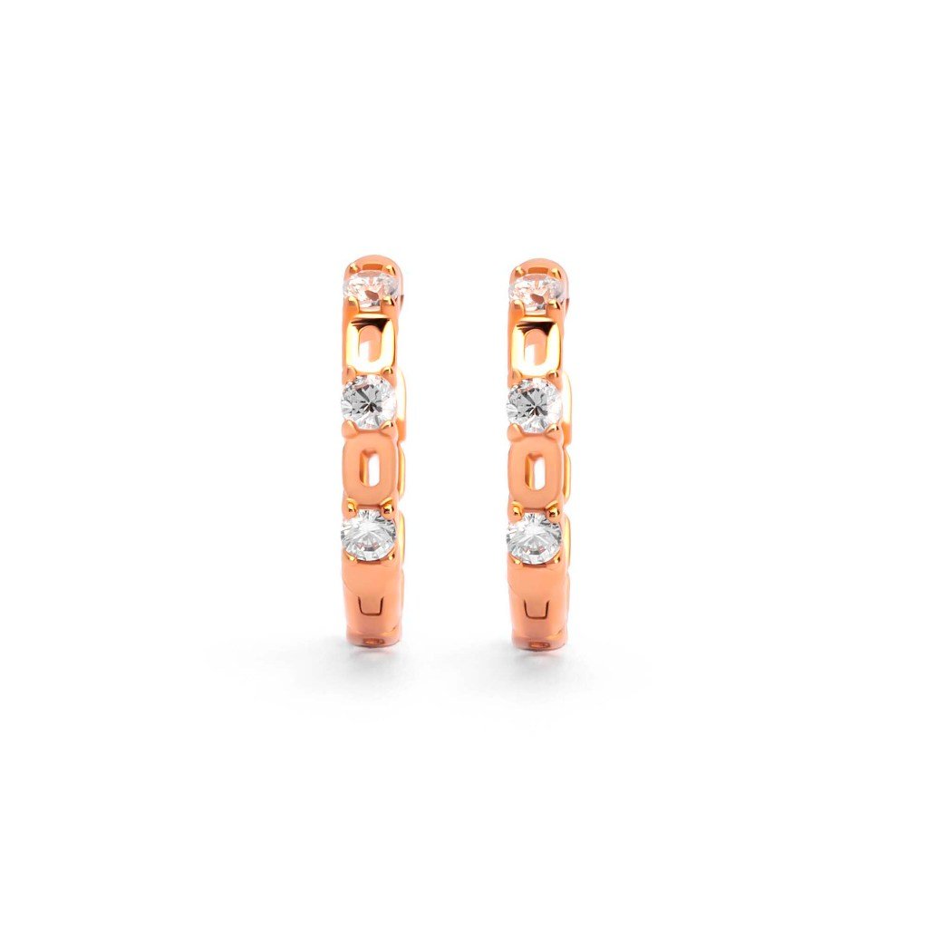 Anting Stud Emas 7k - Via Gold Earring - Alaina Collection - Juene Jewelry - Juene