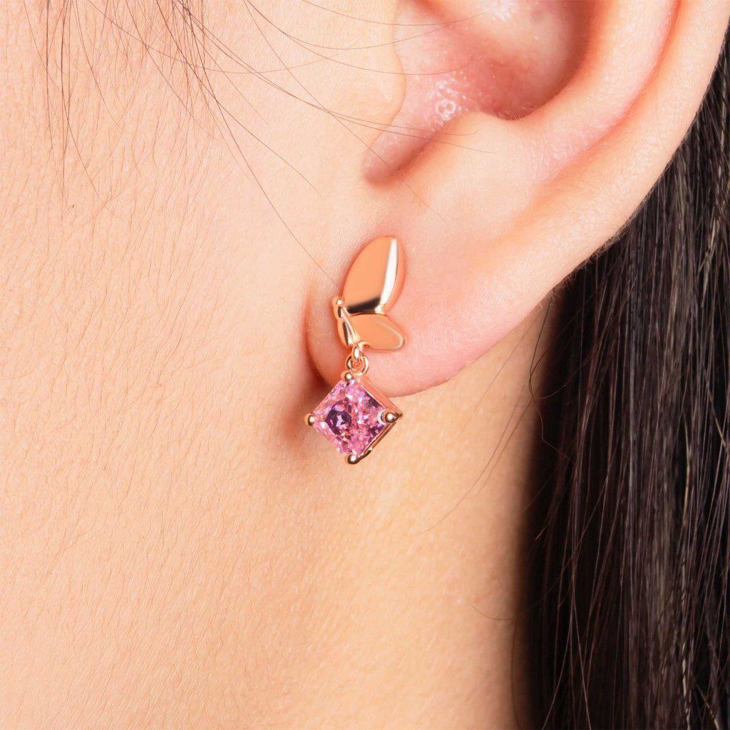 Anting Stud Emas 7k - Zoe Gold Earring - Pinky Crush Collection - Juene Jewelry - Juene