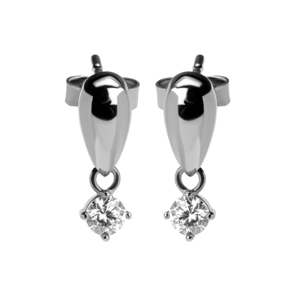 Anting Stud Emas 8K - Tear Gold Earring - Flux Collection - Juene Jewelry - Juene Jewelry
