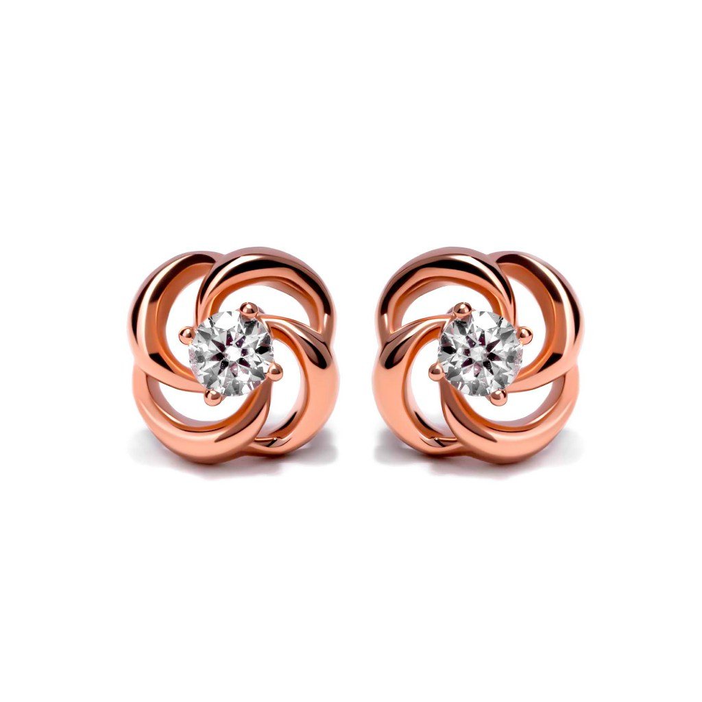 Anting Stud Emas 8K - Vera Gold Earring - Veya Collection - Juene Jewelry - Juene