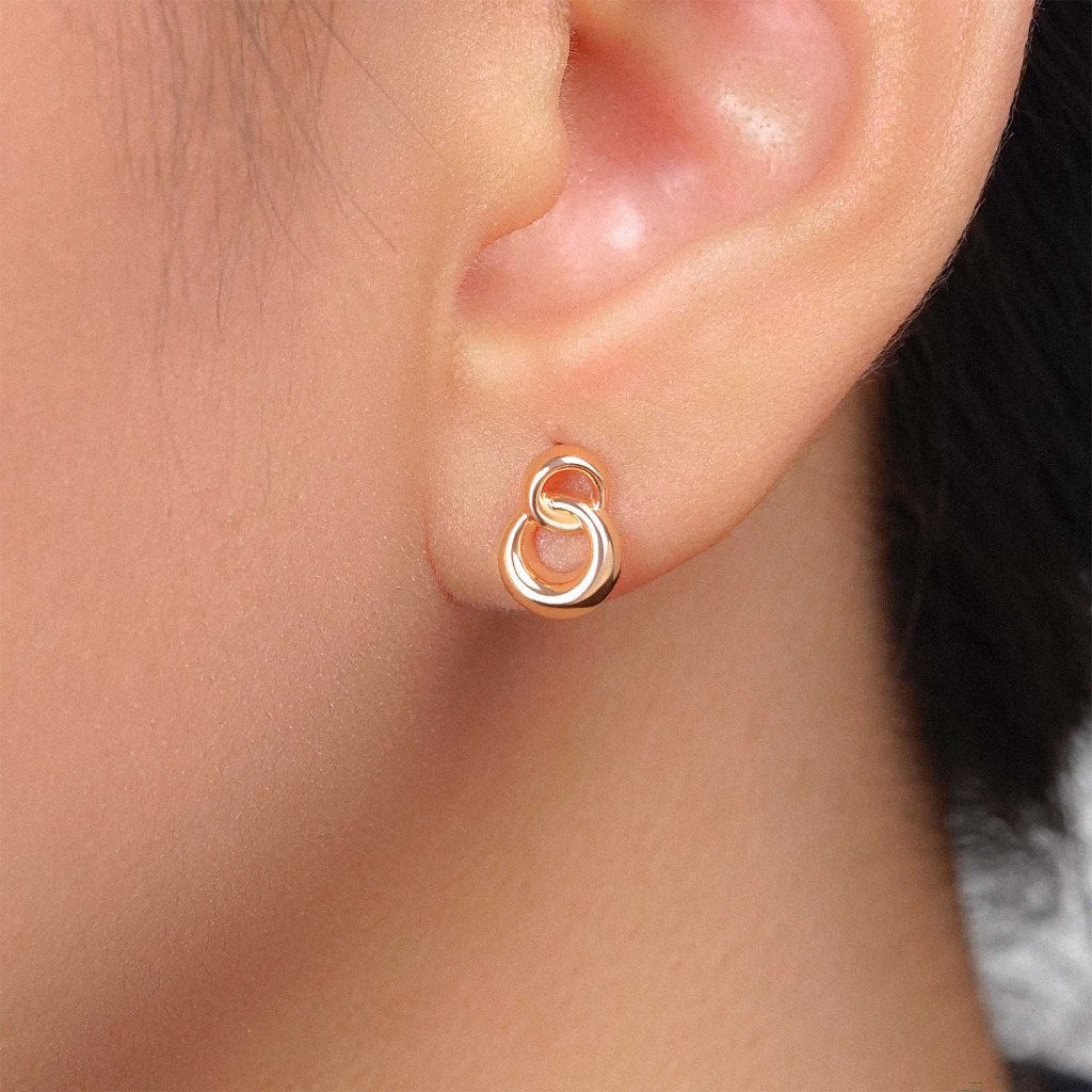 Anting Tusuk Emas 7k - Ava Gold Stud Earring - Luxia Collection - Juene Jewelry - Juene