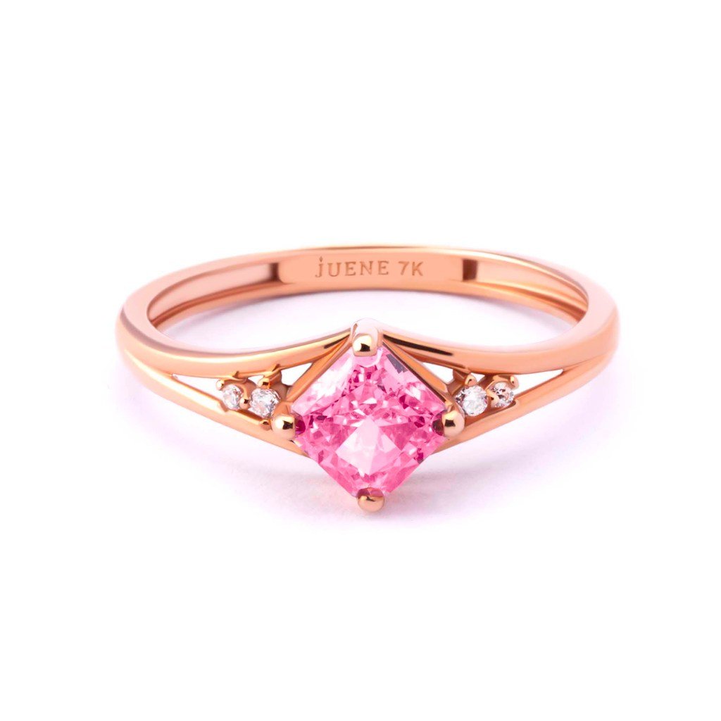 Cincin Emas 7k - Aurali Gold Ring - Pinky Crush Collection - Juene Jewelry - Juene