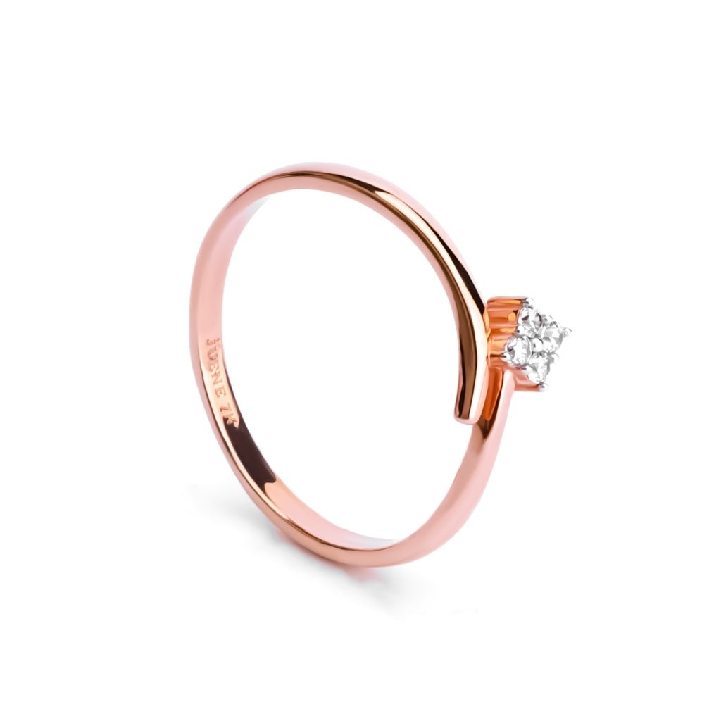 Cincin Emas 7k - Aviana Gold Ring - Dazzling Juene Collection - Juene Jewelry - Juene