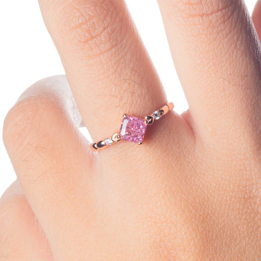 Cincin Emas 7k - Bellina Gold Ring - Pinky Crush Collection - Juene Jewelry - Juene