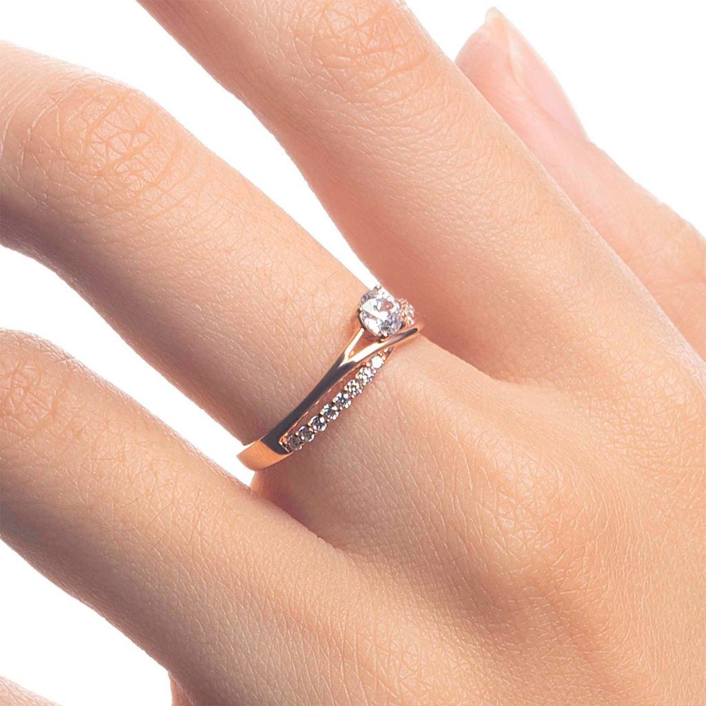 Cincin Emas 7k - Cecilia Gold Ring - Eternal Collection - Juene Jewelry - Juene