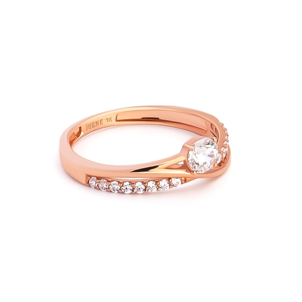 Cincin Emas 7k - Cecilia Gold Ring - Eternal Collection - Juene Jewelry - Juene