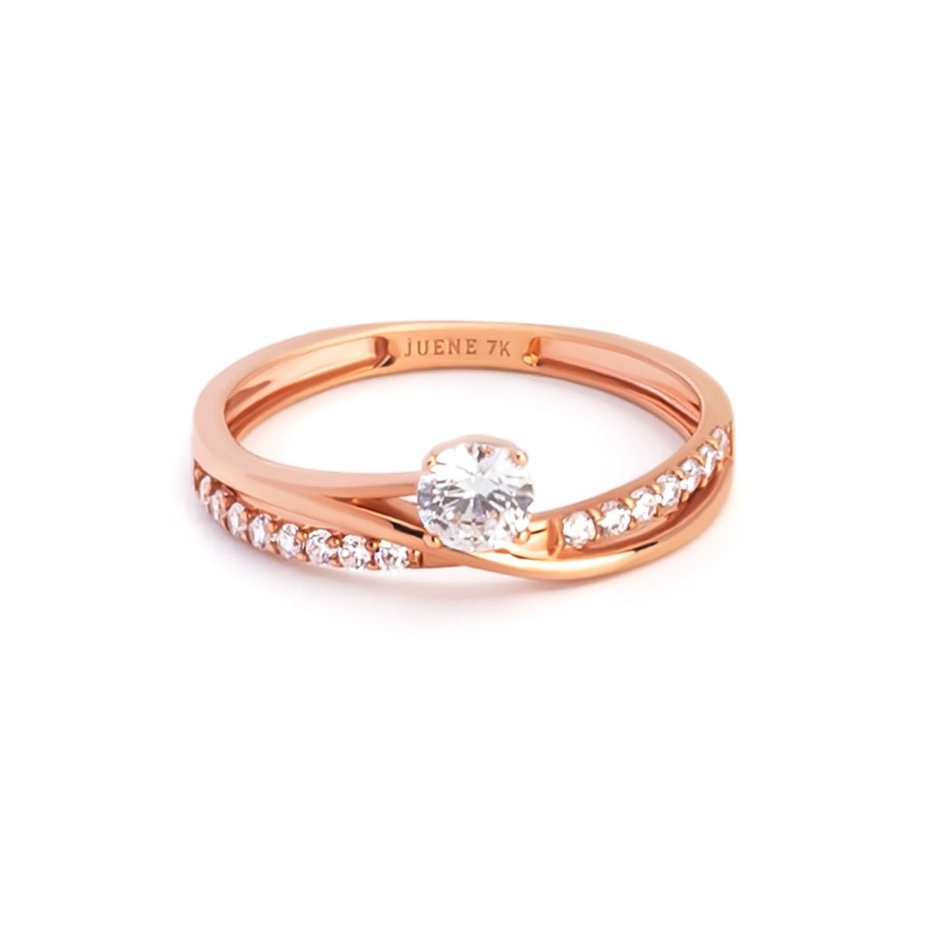 Cincin Emas 7k - Cecilia Gold Ring - Eternal Collection - Juene Jewelry - Juene