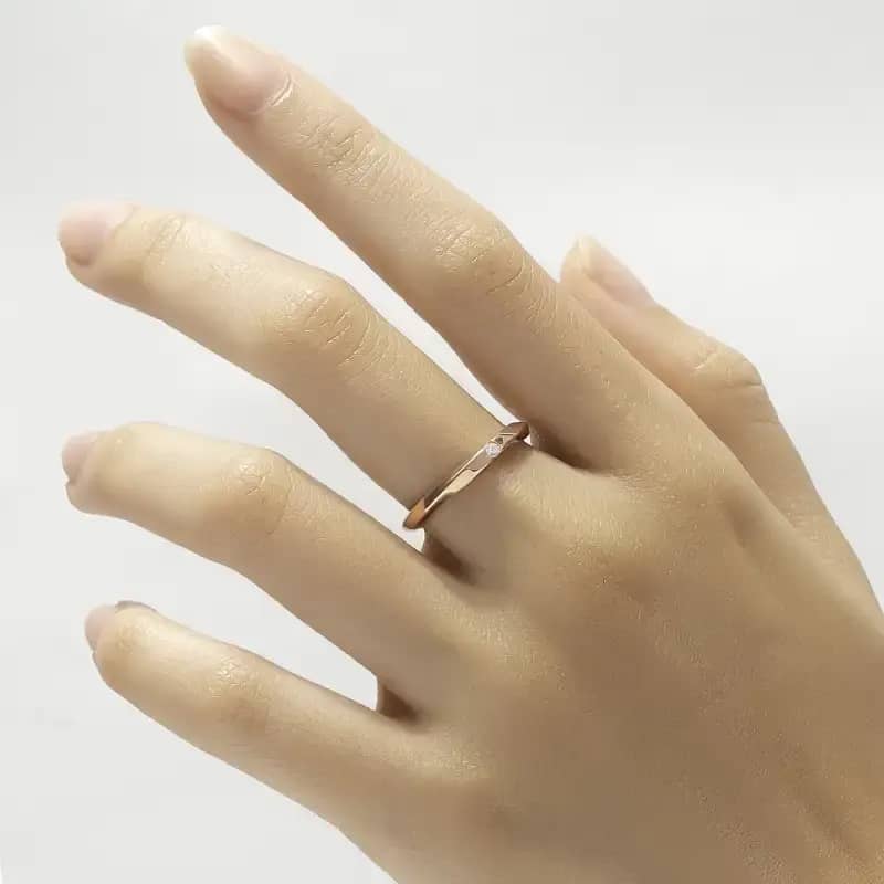 Cincin Emas 7k - Curvey Gold Ring - Luxxe 03 Collection - Juene Jewelry - Juene