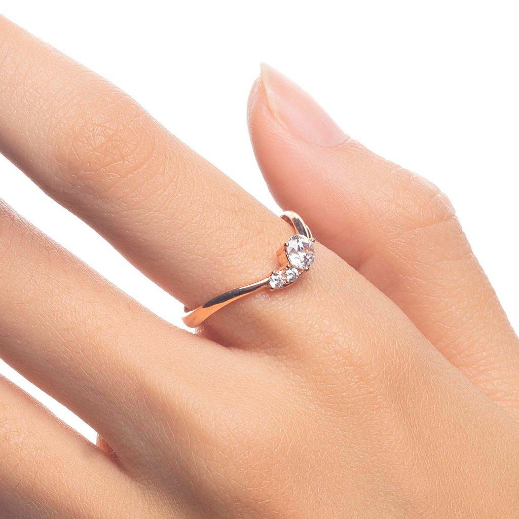 Cincin Emas 7k - Diana Gold Ring - Eternal Collection - Juene Jewelry - Juene