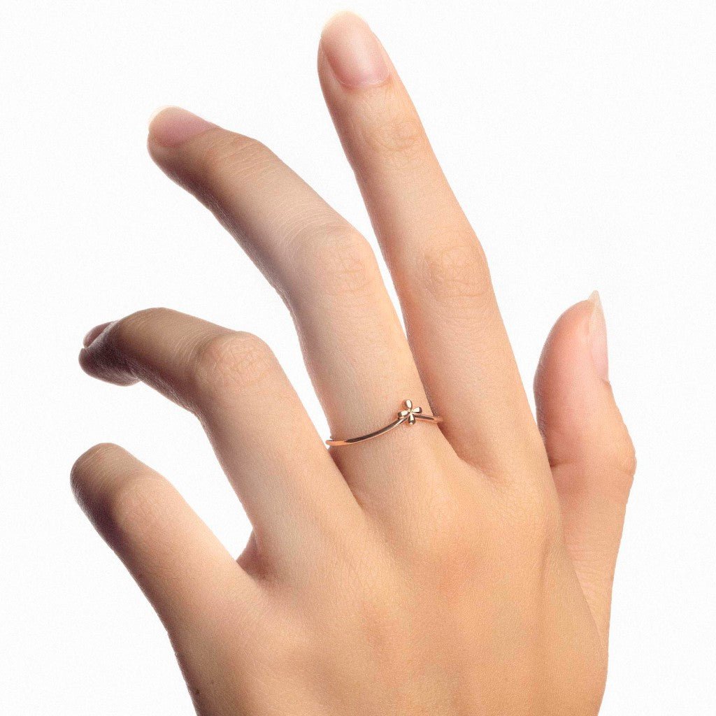 Cincin Emas 7k - Fleur Gold Ring - Fivera Collection - Juene Jewelry - Juene