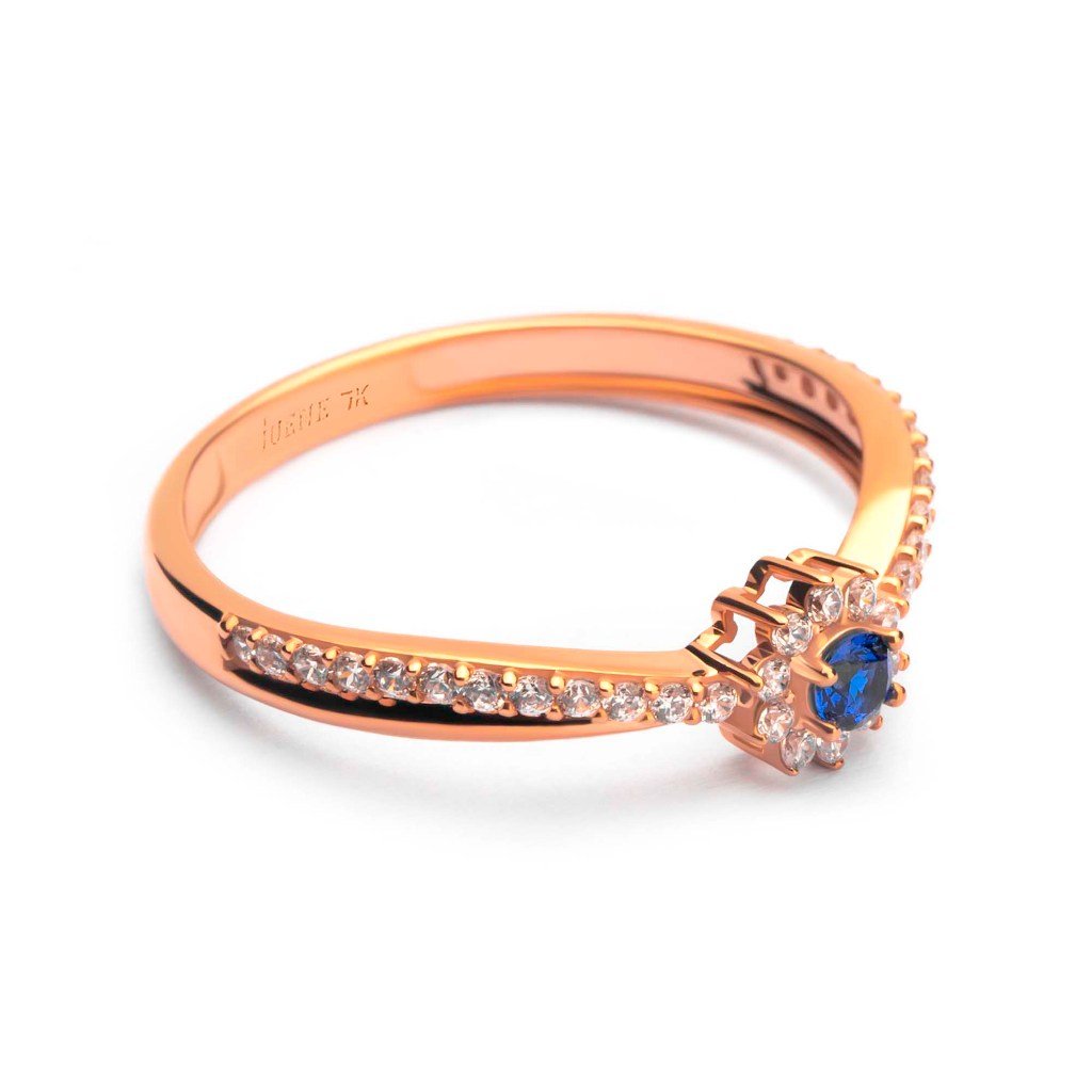 Cincin Emas 7k - Laina Gold Ring - Moonveil Collection - Juene Jewelry - Juene