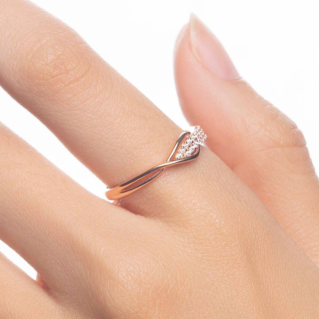 Cincin Emas 7k - Lenara Gold Ring - Eternal Collection - Juene Jewelry - Juene