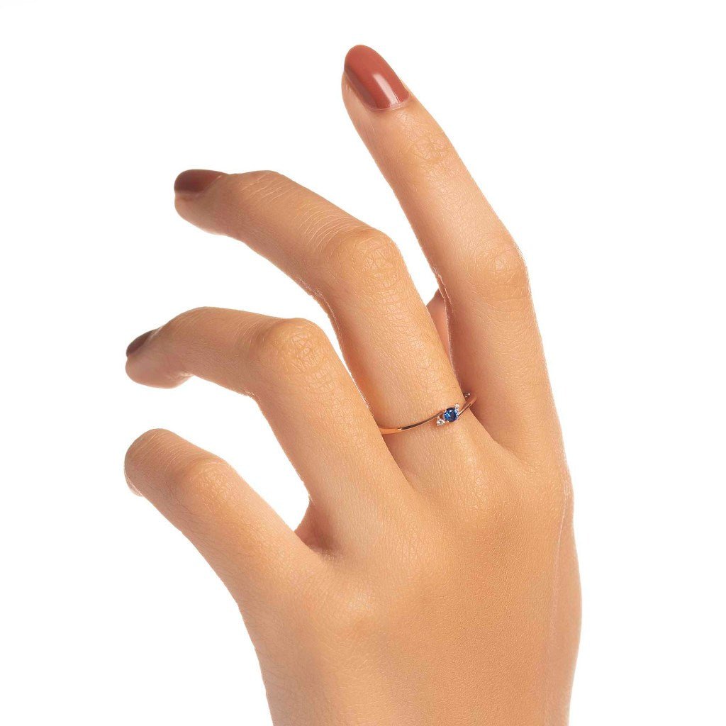 Cincin Emas 7k - Mena Gold Ring - Moonveil Collection - Juene Jewelry - Juene