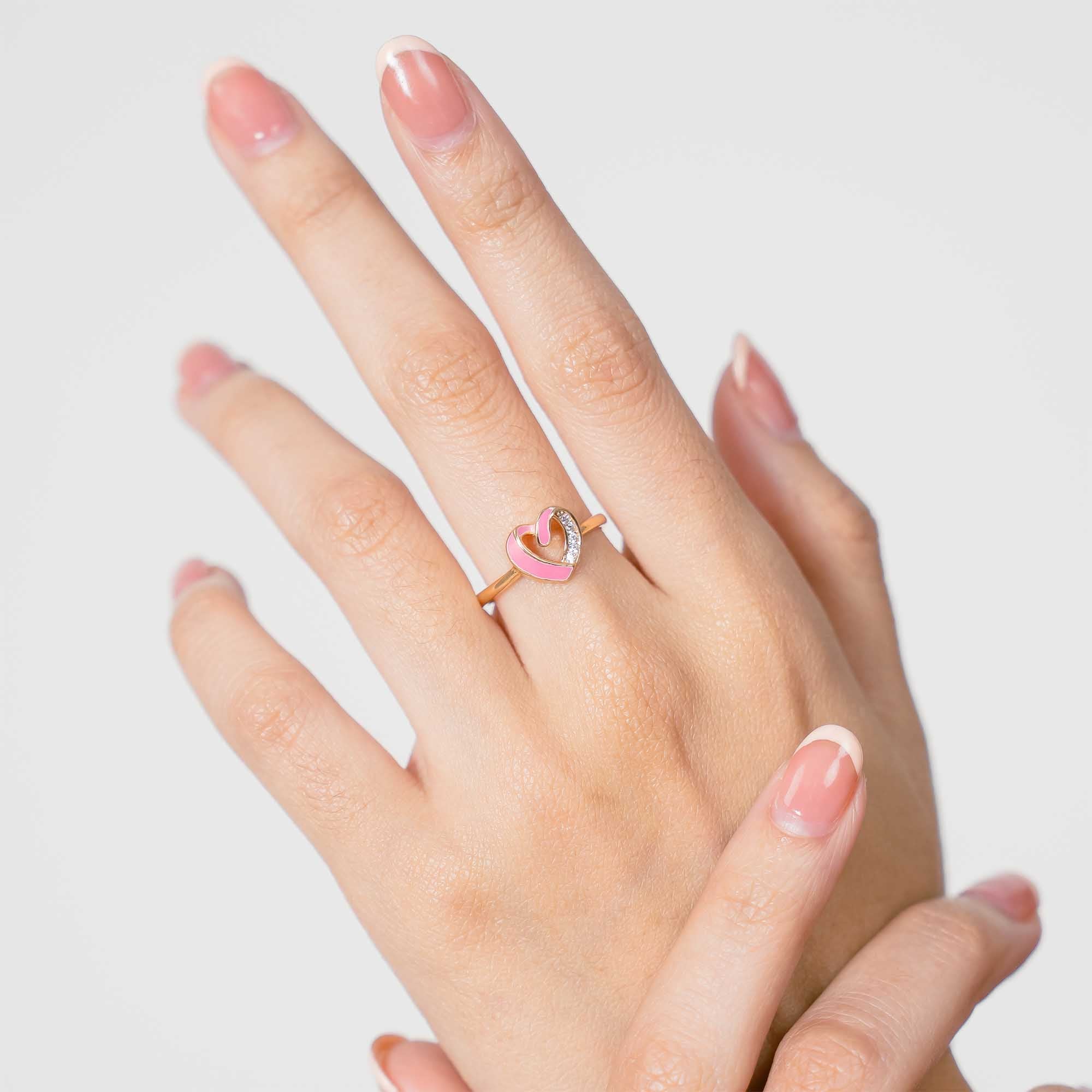 Cincin Emas 7k - Oline Gold Ring - Cherish Collection - Juene Jewelry - Juene