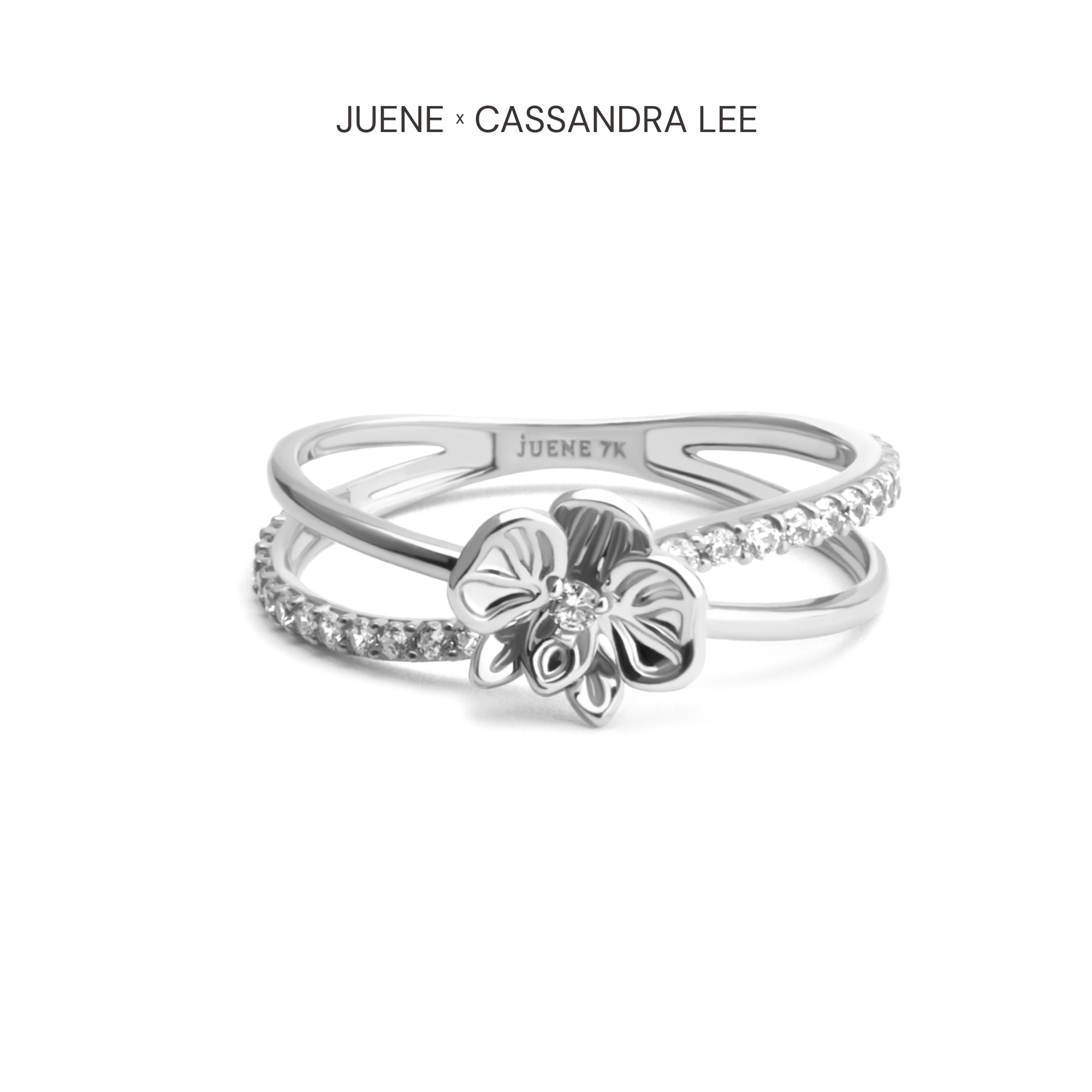Cincin Emas 7k - Orchid Gold Ring - With Love Collection - Cassandra Lee x Juene Jewelry - Juene
