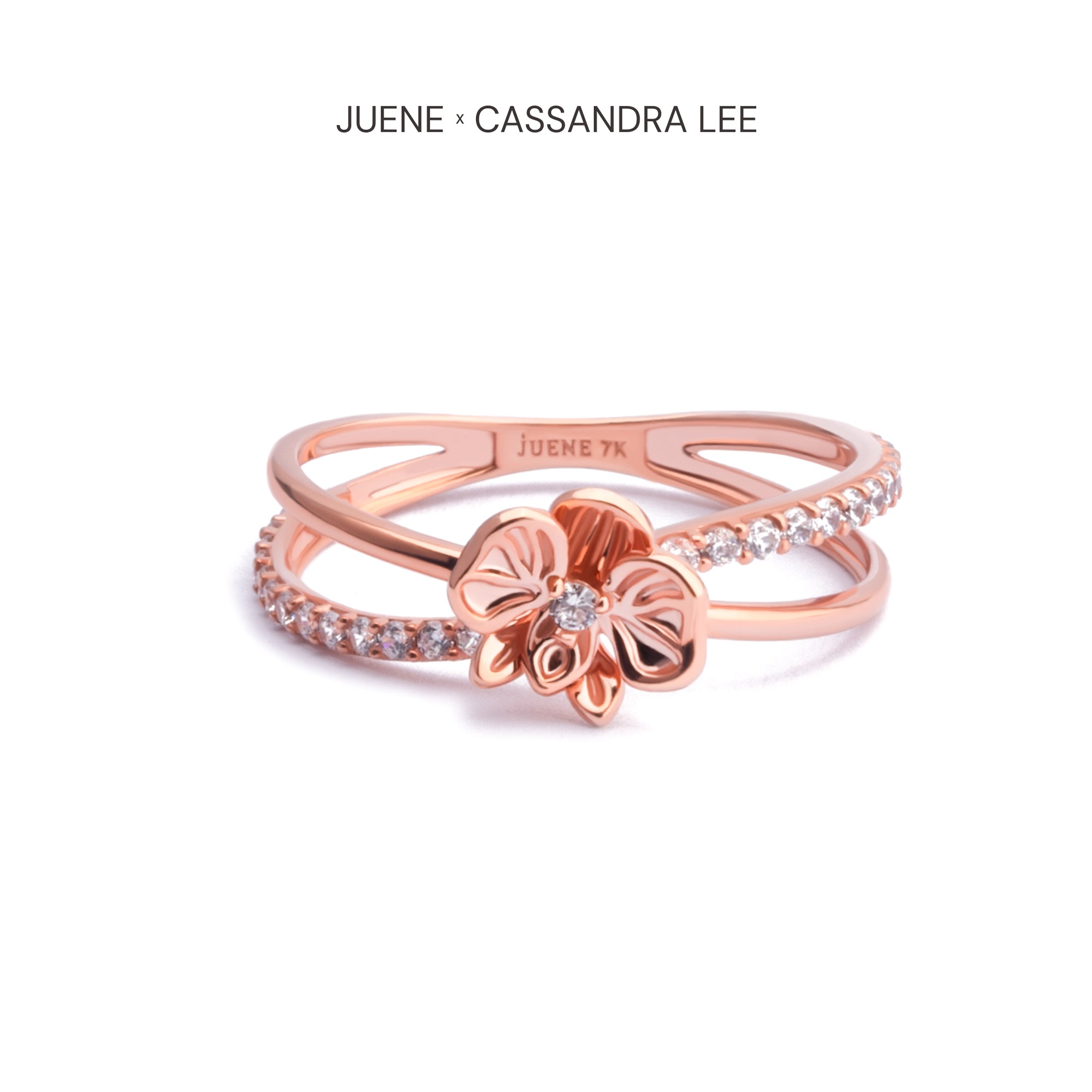 Cincin Emas 7k - Orchid Gold Ring - With Love Collection - Cassandra Lee x Juene Jewelry - Juene