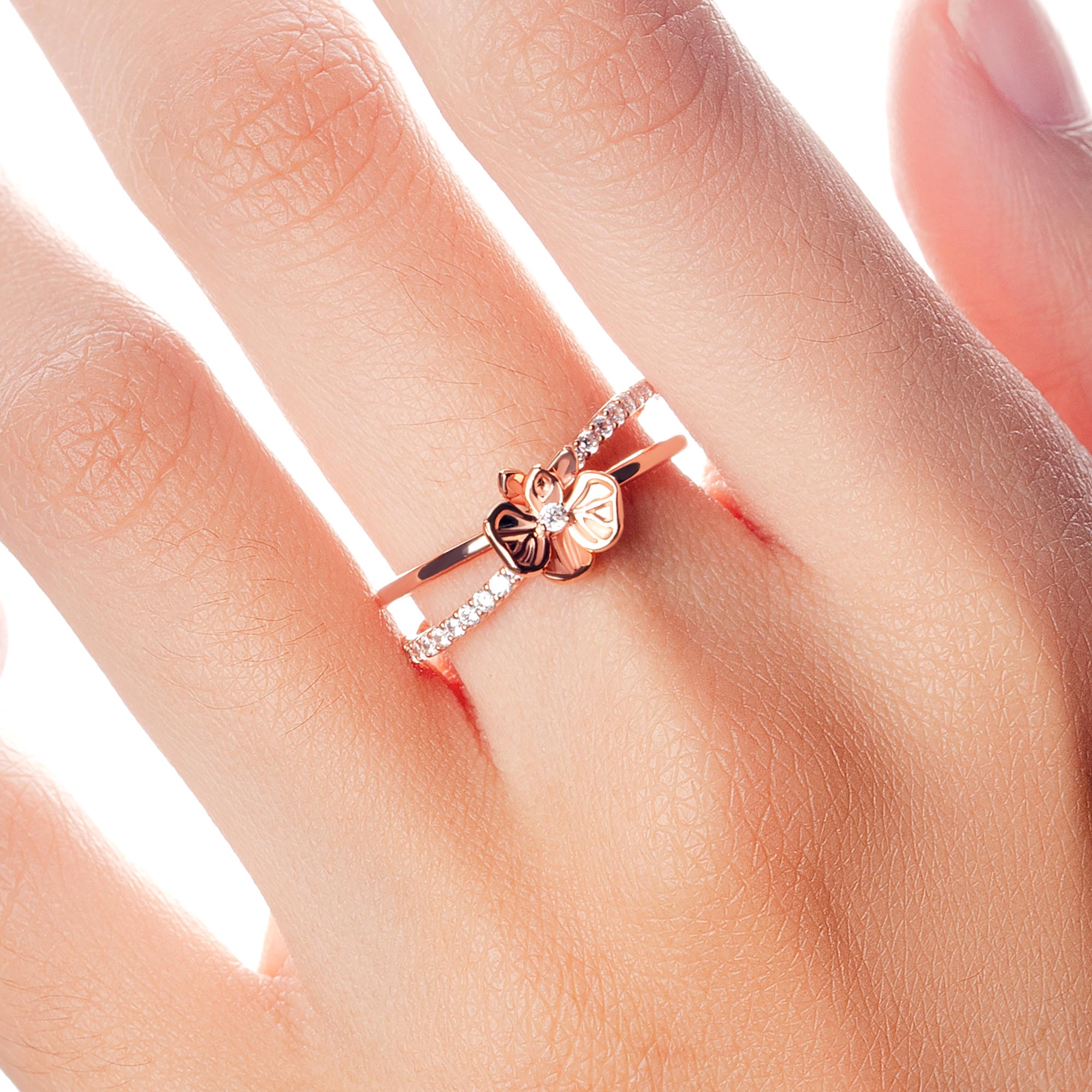 Cincin Emas 7k - Orchid Gold Ring - With Love Collection - Cassandra Lee x Juene Jewelry - Juene