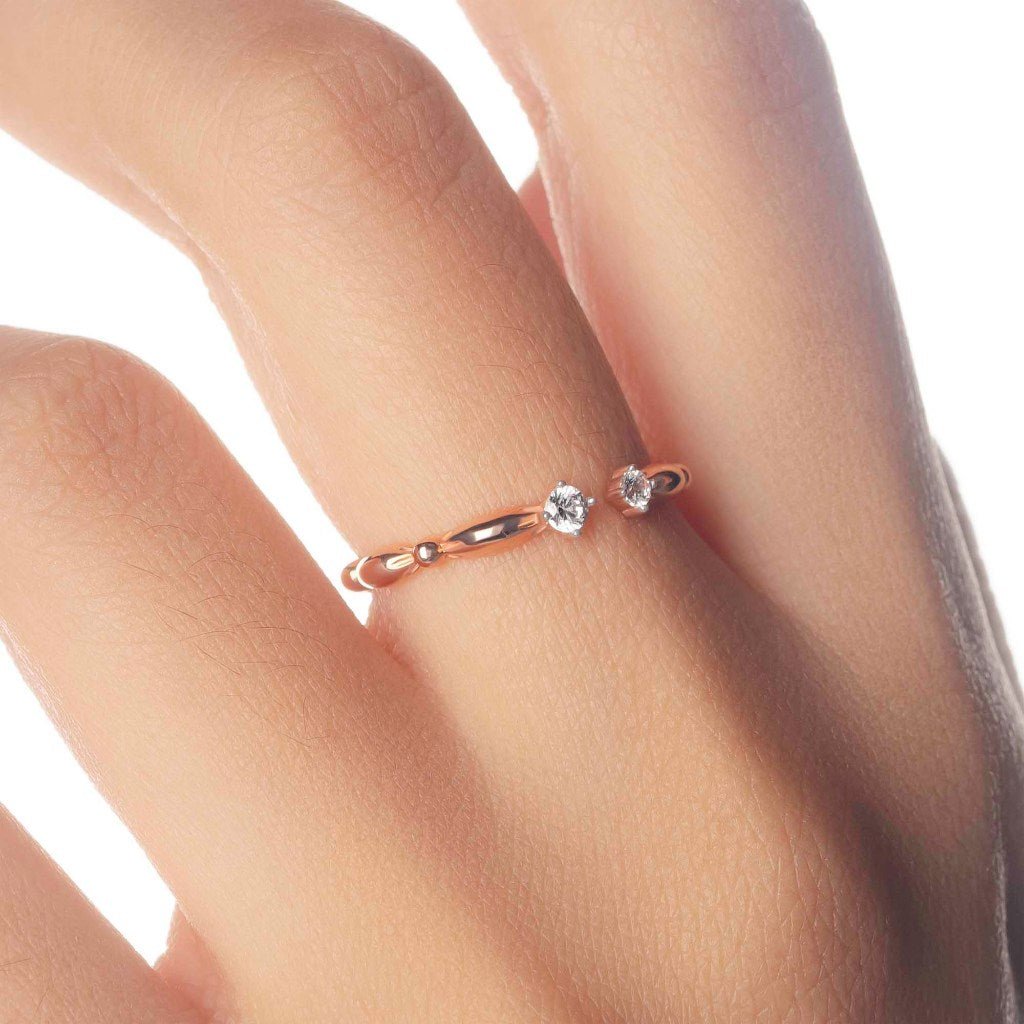 Cincin Emas 7k - Orika Gold Ring - Dotsy Collection - Juene Jewelry - Juene