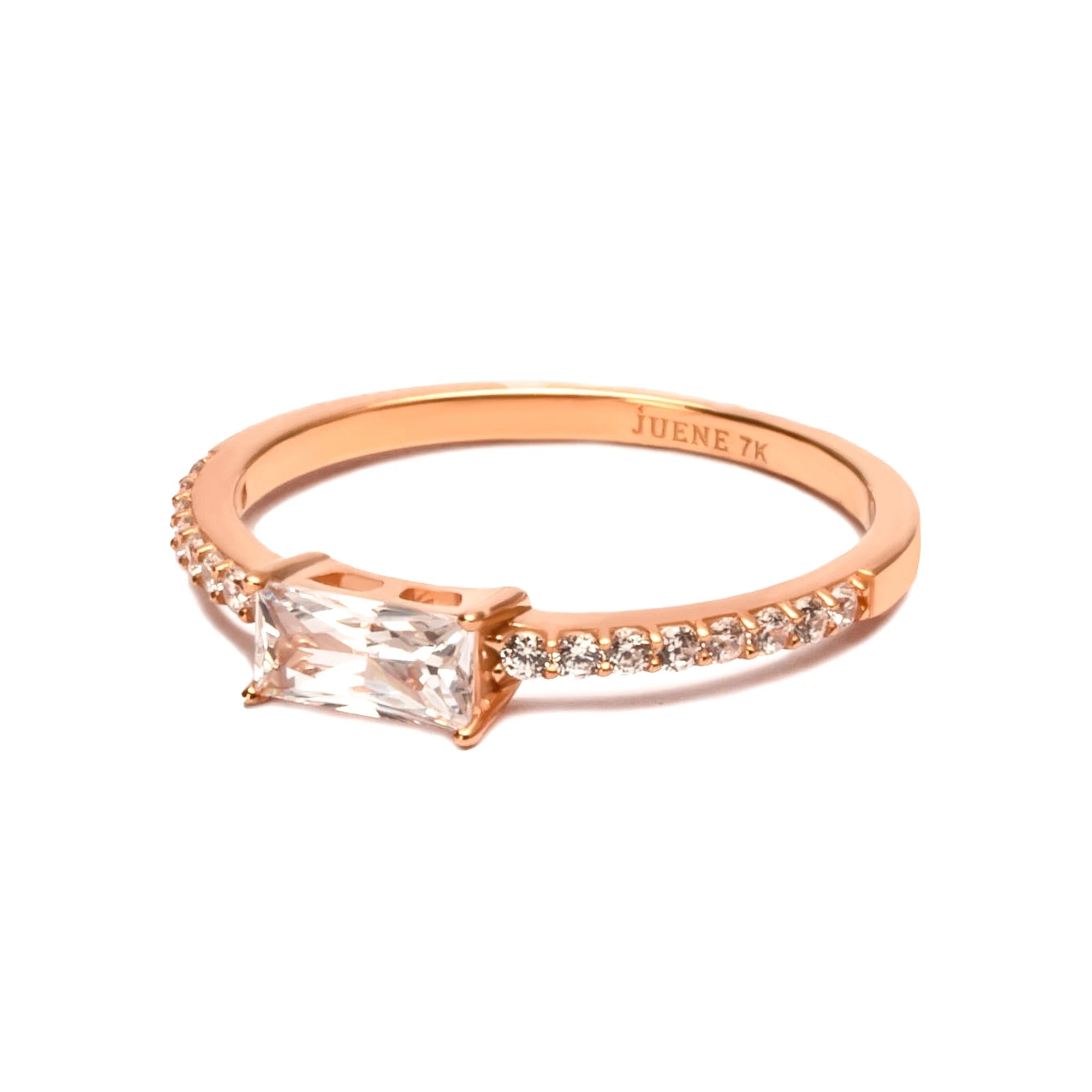 Cincin Emas 7k - Sage Gold Ring - Quadra Collection - Juene Jewelry - Juene
