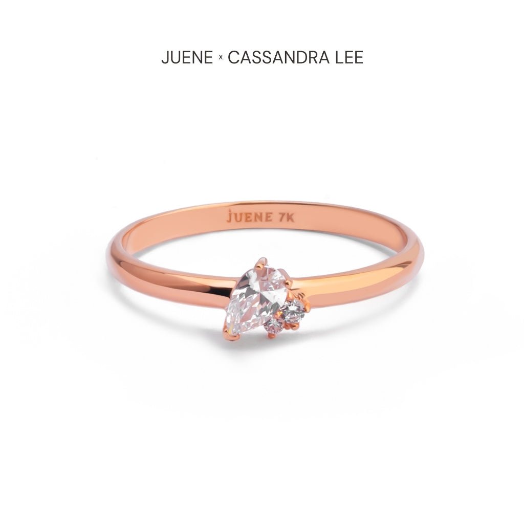 Cincin Emas 7k - Soul Gold Ring - With Love Collection - Cassandra Lee x Juene Jewelry - Juene