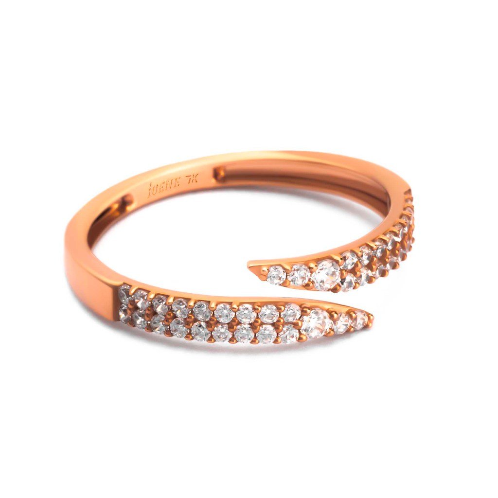 Cincin Emas 7k - Ticha Gold Ring - Velina Collection - Juene Jewelry - Juene