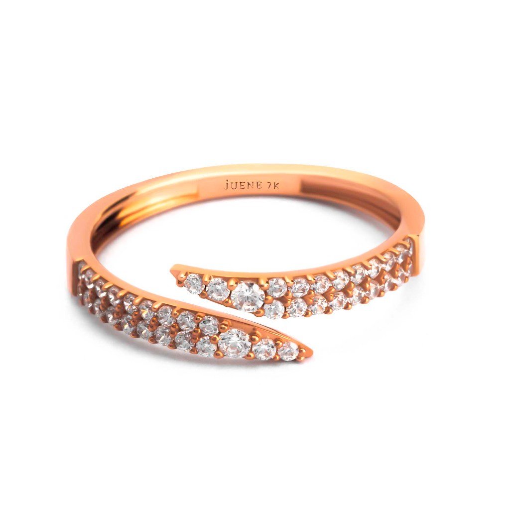 Cincin Emas 7k - Ticha Gold Ring - Velina Collection - Juene Jewelry - Juene